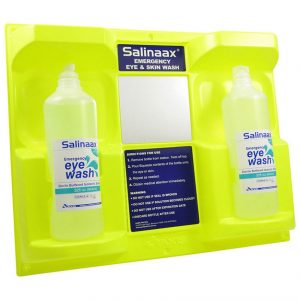 SALINAAX WALLMOUNTED EMERGENCY EYEWASH STATION (2 X 944ML)