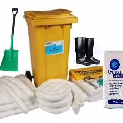 WHEELED BIN OIL SPILL KIT – 65 GALLON