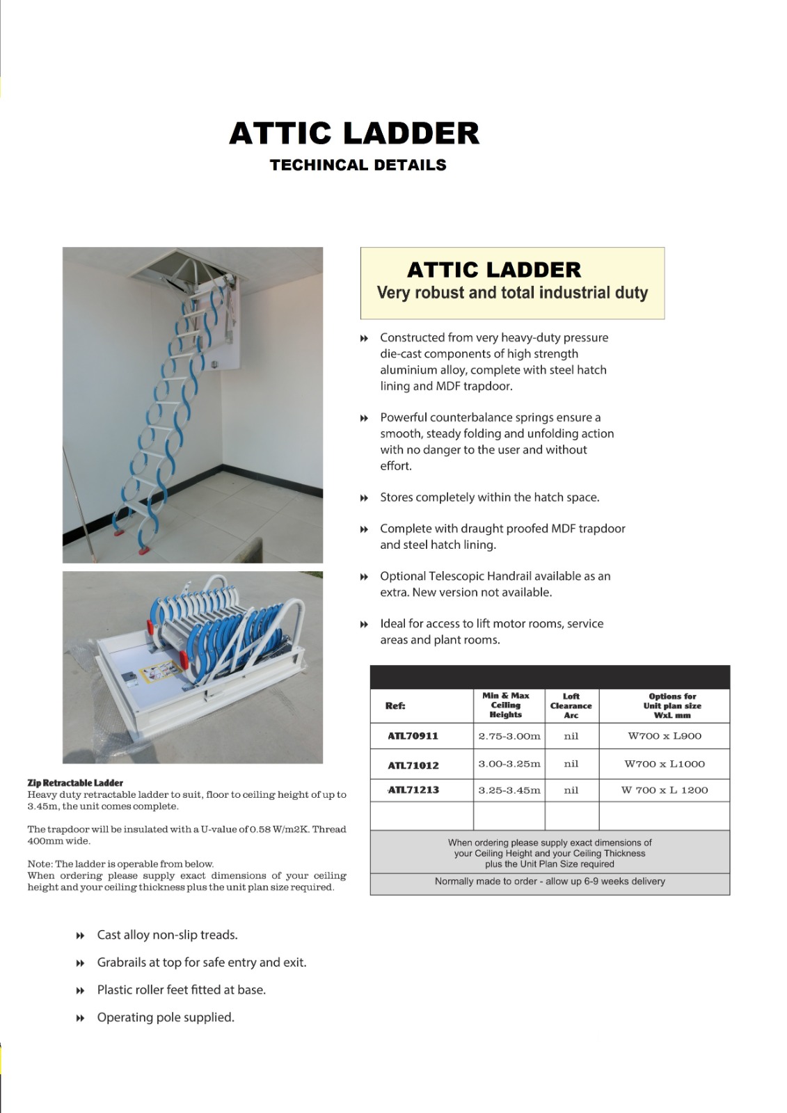 ALUMINIUM FOLDING ATTIC LADDER - Image 2