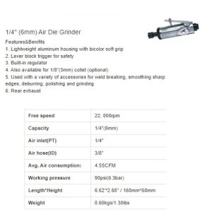 AIR DIE GRINDER 6MM