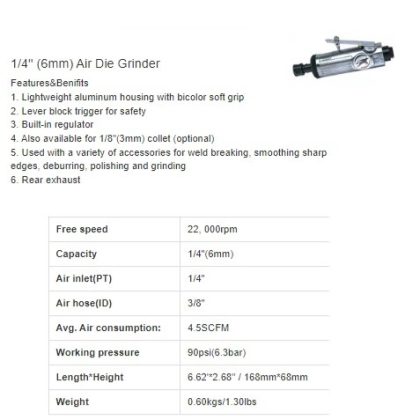 AIR DIE GRINDER 6MM