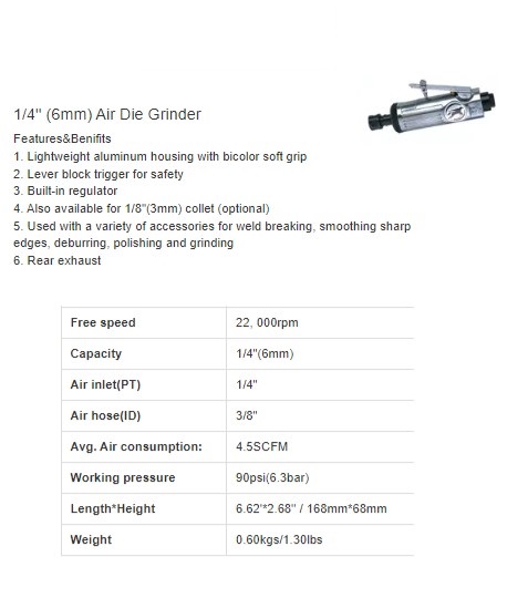 AIR DIE GRINDER 6MM